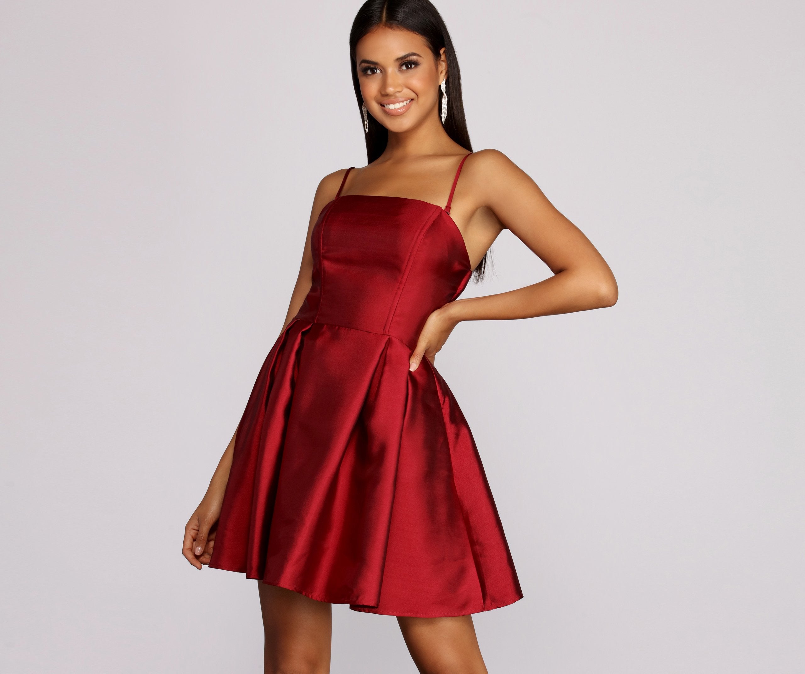 Rebecca Party Pleated Dress Oshnow