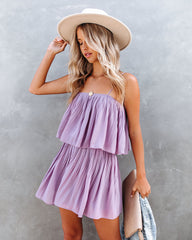 Redcrest Pleated Romper - Purple Dove Oshnow