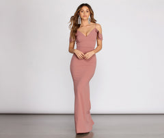 Reese Double Ruffle Off Shoulder Mermaid Dress Oshnow