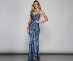 Remi Sequin Mesh Mermaid Dress Oshnow