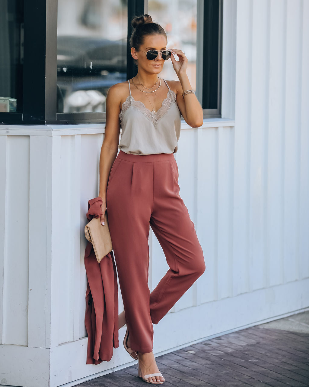 Respect Pocketed High Rise Trousers – Oshnow