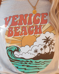 Retro Wave Venice Beach Cotton Blend Tee Oshnow