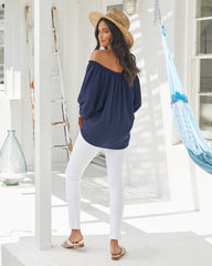 Rhodes Off The Shoulder Tie Blouse Oshnow