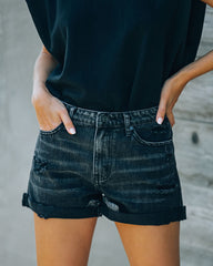 Riot High Rise Cuffed Denim Shorts Oshnow