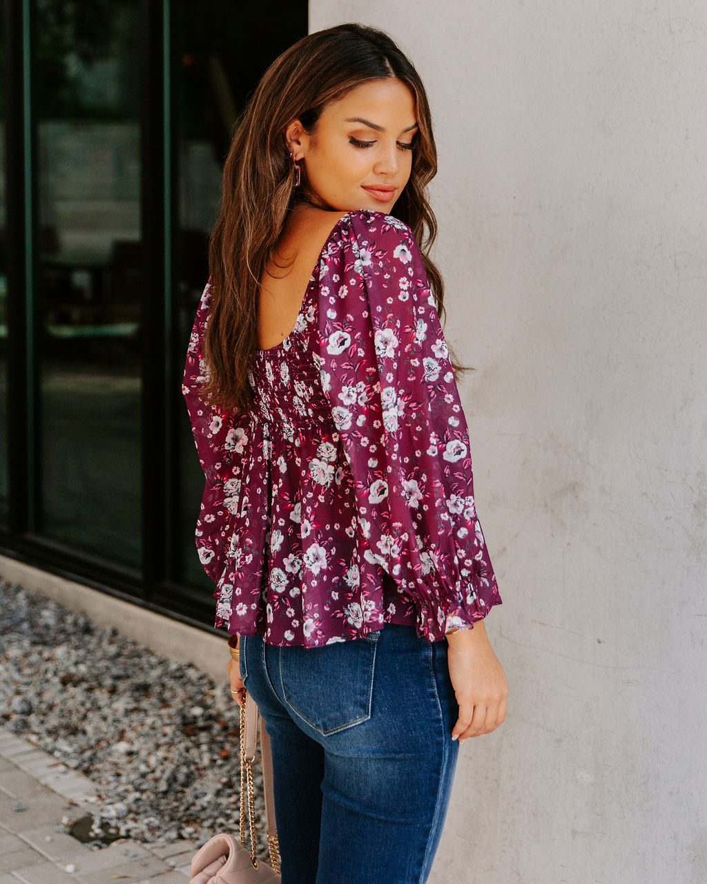 Rosalie Floral Babydoll Blouse Oshnow