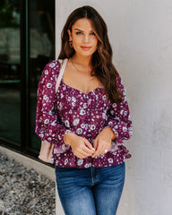 Rosalie Floral Babydoll Blouse Oshnow