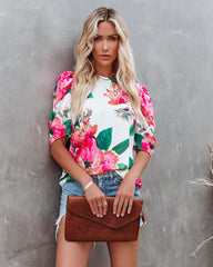 Rose To The Occasion Floral Blouse Oshnow