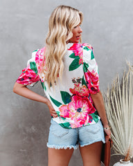 Rose To The Occasion Floral Blouse Oshnow