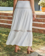 Rosemead Crochet Tiered Maxi Skirt Oshnow