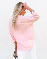 Royce Cotton Button Down Top - Baby Pink Oshnow