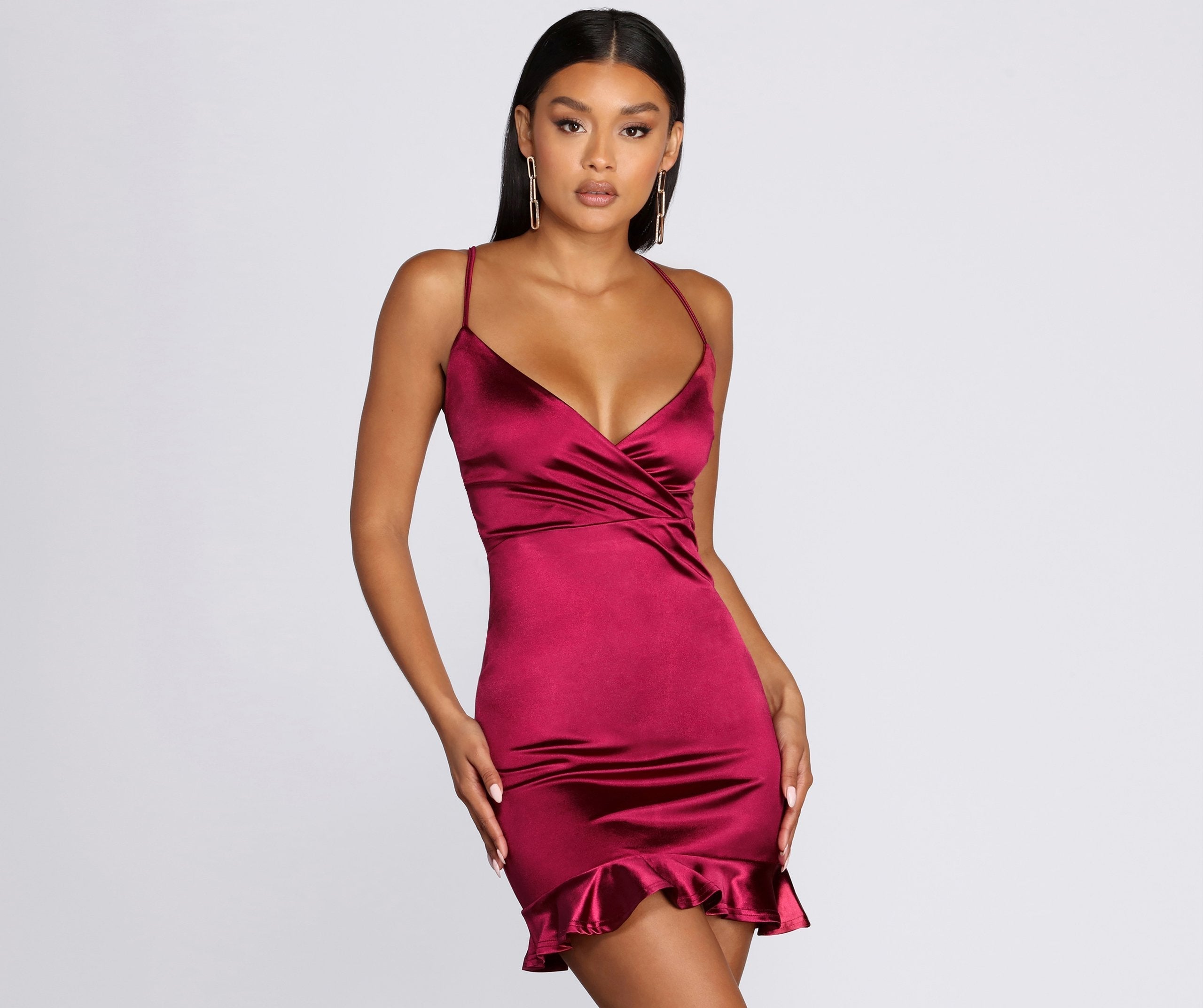 Chic Moves Sleek Satin Mini Dress