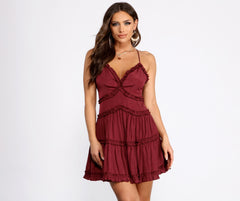 Ruffle Ride Skater Dress Oshnow