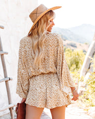 Run Through The Wind Printed Kimono Romper Oshnow