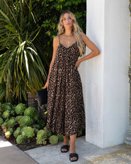 Running Wild Pocketed Leopard Jumpsuit Oshnow