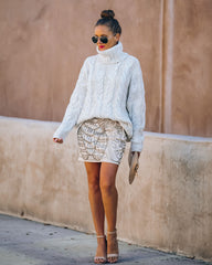 Ruth Sequin Beaded Mini Skirt Oshnow