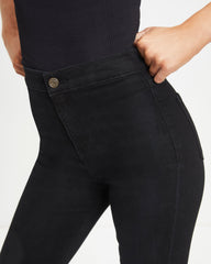 Sanderson High Rise Stretch Flare Jeans - Black Oshnow