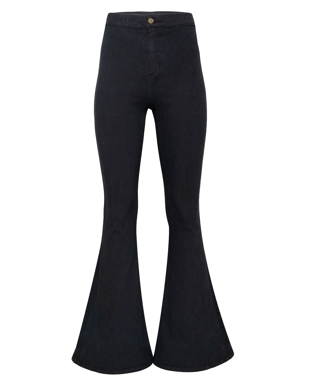 Sanderson High Rise Stretch Flare Jeans - Black Oshnow