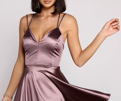 Satin Sophistication Skater Dress Oshnow