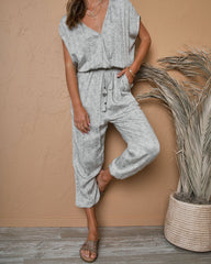 Savanna Printed Pocketed Jumpsuit Oshnow