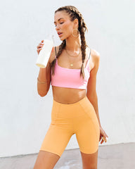 Sherbet Biker Shorts - Mango  - SALE Oshnow