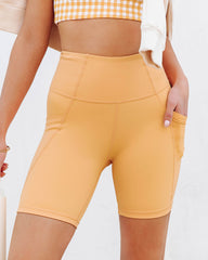 Sherbet Biker Shorts - Mango  - SALE Oshnow