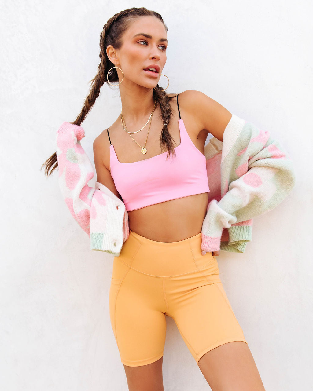 Sherbet Sports Bra - Bubble Gum  - SALE Oshnow