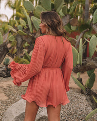 Shine On Pleated Romper - Rose Oshnow