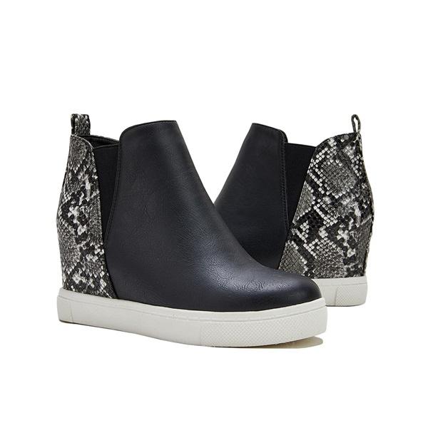 Slip On Wedge Heel Boots Oshnow