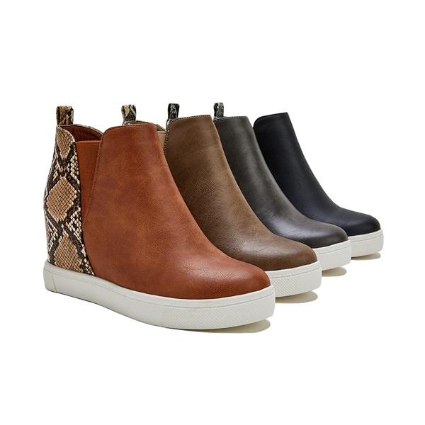 Slip On Wedge Heel Boots Oshnow