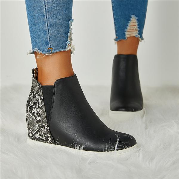 Slip On Wedge Heel Boots Oshnow