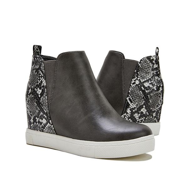 Slip On Wedge Heel Boots Oshnow