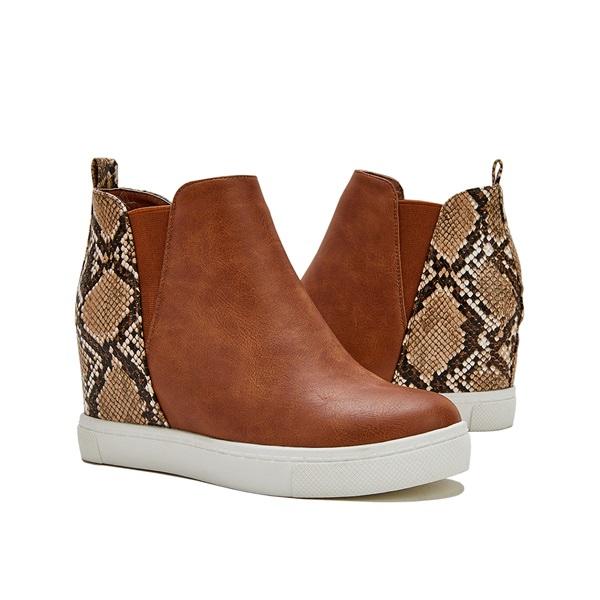 Slip On Wedge Heel Boots Oshnow