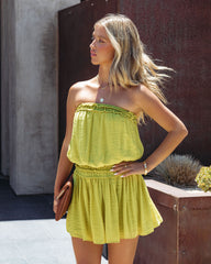 Soaking The Sun Romper - Lime Oshnow