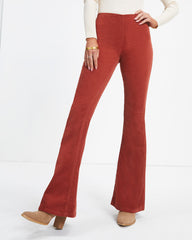 Sophie High Rise Bell Bottom Corduroy Pants - Brick - SALE Oshnow