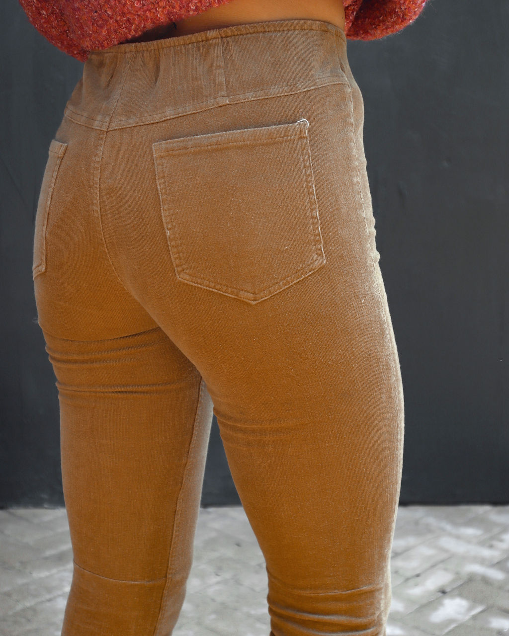 Sophie High Rise Bell Bottom Corduroy Pants - Camel Oshnow