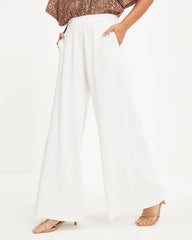 Spread The Cheer Wide Leg Pants - Ivory Oshnow
