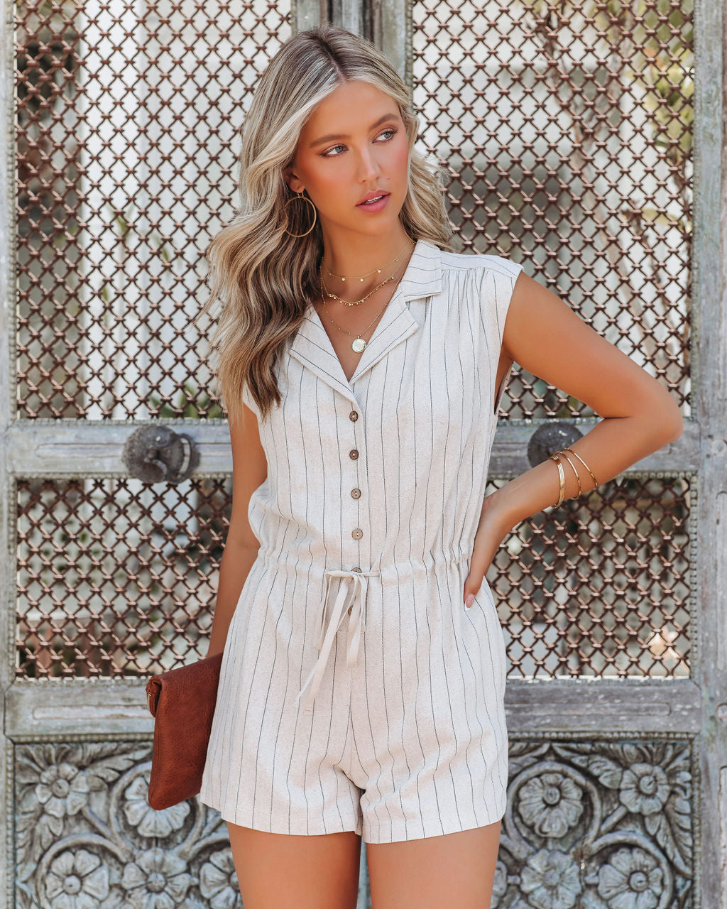 Sunsets At The Dock Pocketed Romper Oshnow