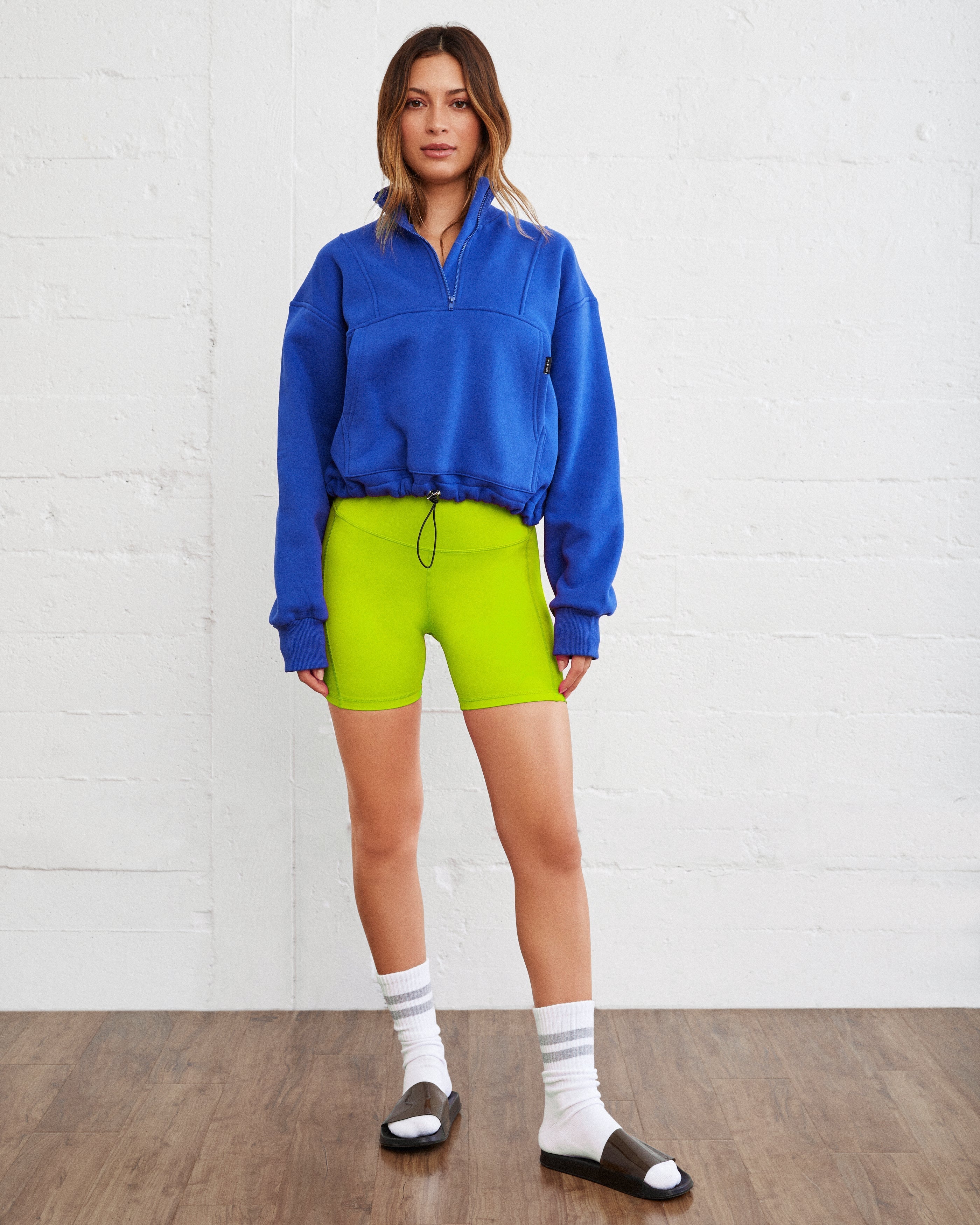 Superset Biker Shorts - Neon Lime Oshnow