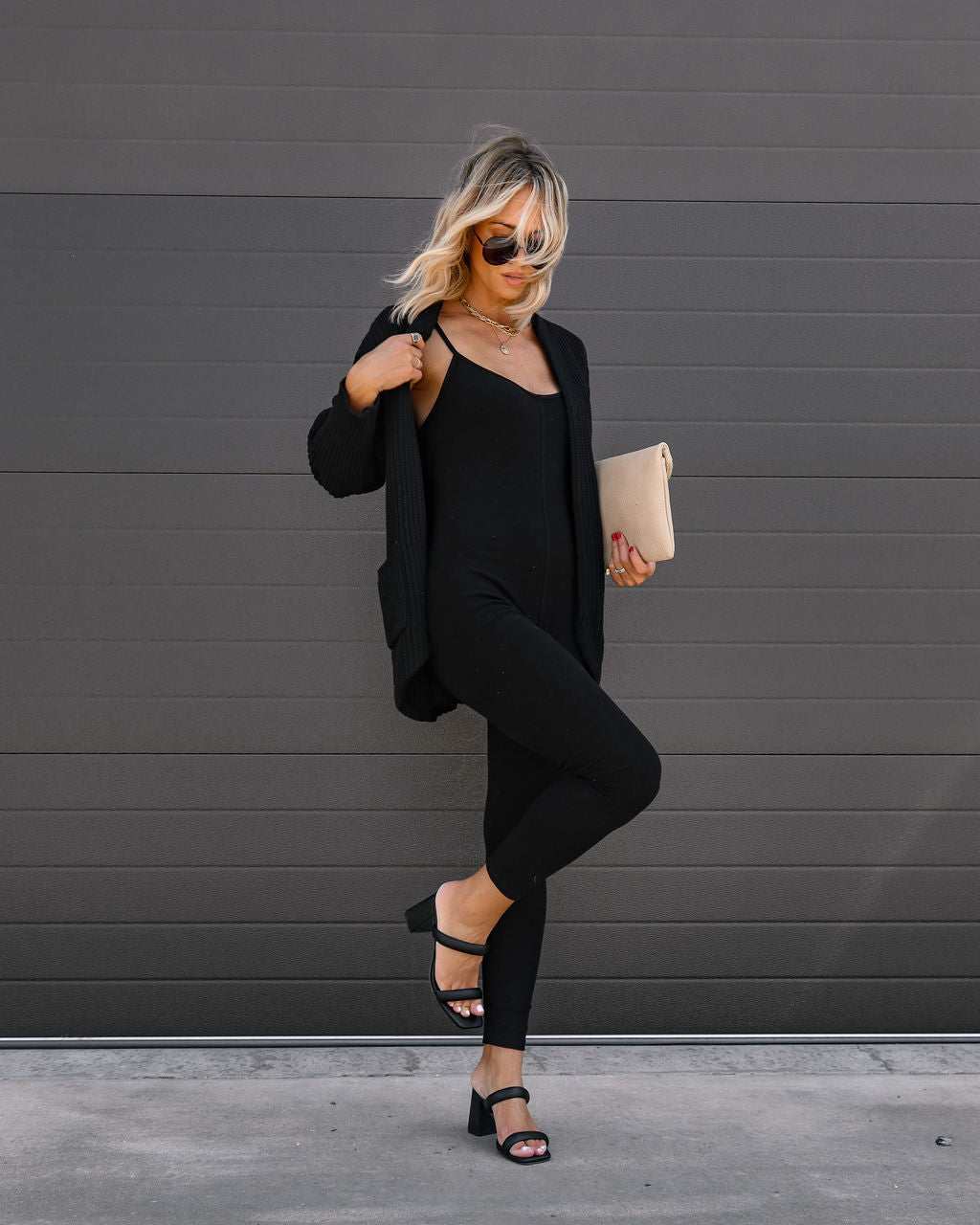 Take It Easy Cotton Jumpsuit - Black Oshnow