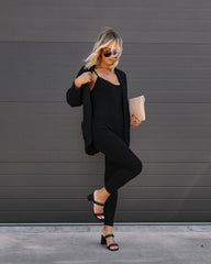 Take It Easy Cotton Jumpsuit - Black Oshnow