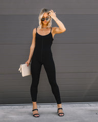 Take It Easy Cotton Jumpsuit - Black Oshnow