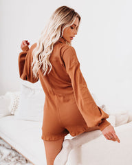 Taste Of Honey Cotton Collared Romper Oshnow