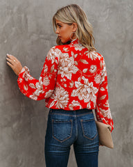 Tata Floral Tie Blouse Oshnow