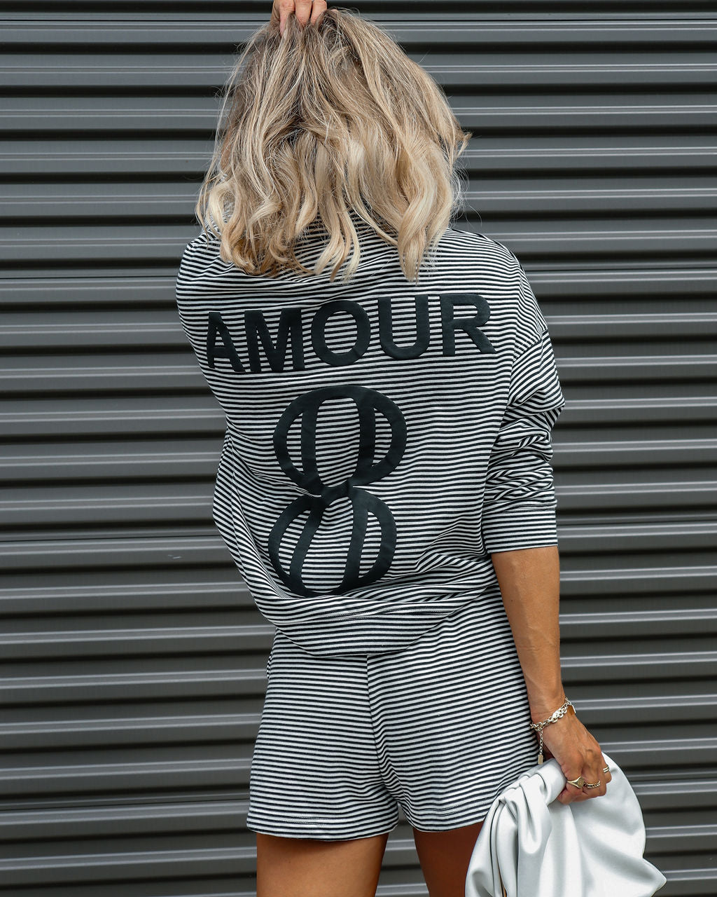 Tennis League Amour Striped Pocketed Pullover Oshnow