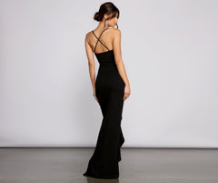Tiffany Sleeveless High Slit Formal Dress Oshnow