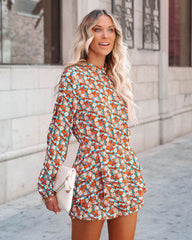 Toran Floral Ruffle Tiered Romper Oshnow