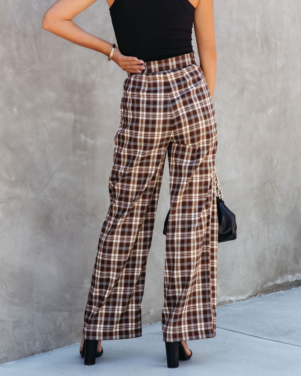 Totally Clueless Plaid Wide Leg Pants Oshnow