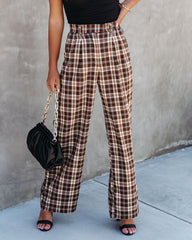 Totally Clueless Plaid Wide Leg Pants Oshnow