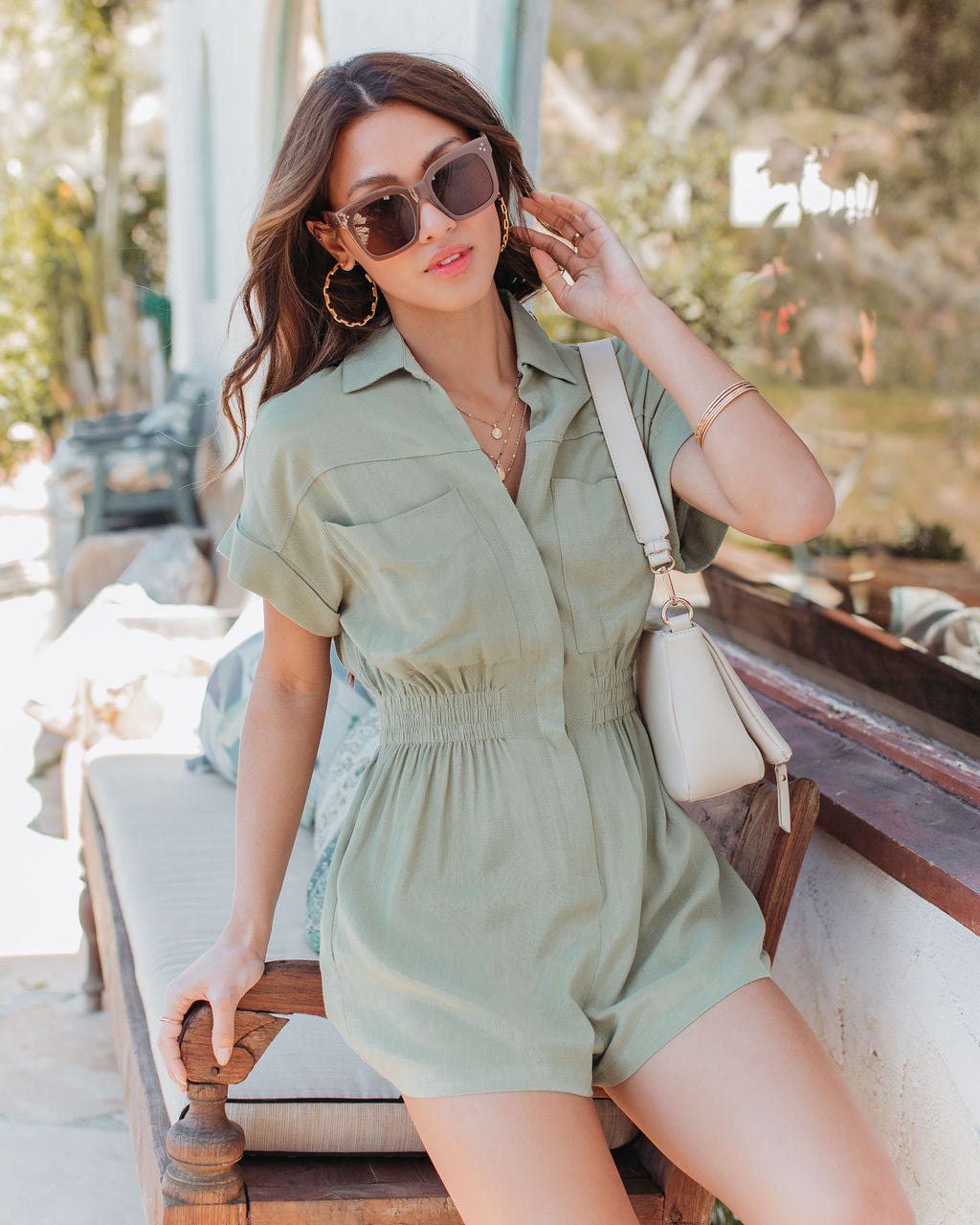 Trooper Utility Romper - Olive Oshnow