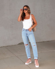 Vanessa Square Neck Bodysuit - White Oshnow